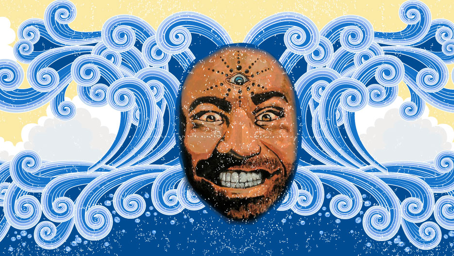 Joe Rogan learns to surf